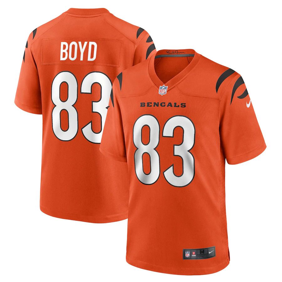 Men Cincinnati Bengals #83 Tyler Boyd Nike Orange Game NFL Jersey->cincinnati bengals->NFL Jersey